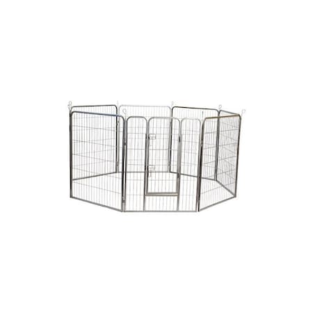 Iconic Pet Iconic Pet 92150 48h in. Heavy Duty Metal Tube Pen Pet Dog Exercise & Training Playpen 92150